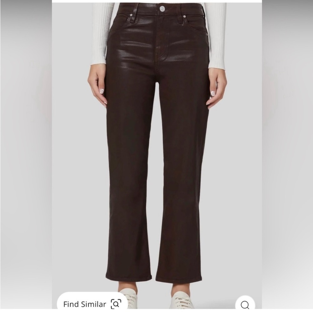 Hudson coated chocolate brown jeans size 25